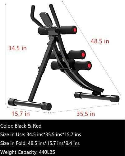 Fitlaya Fitness Core  Abdominal Trainers AB Workout Machine Home Gym Strength Training Ab Cruncher Foldable Fitness Equipment