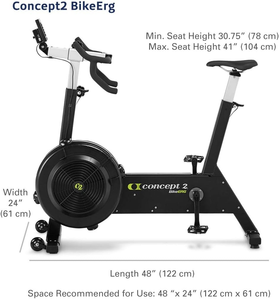 Concept2 BikeErg 2900 Stationary Exercise Bike | PM5 Monitor, Adjustable Air Resistance for Exercise, Conditioning and Strength Training | Commercial and Home Use