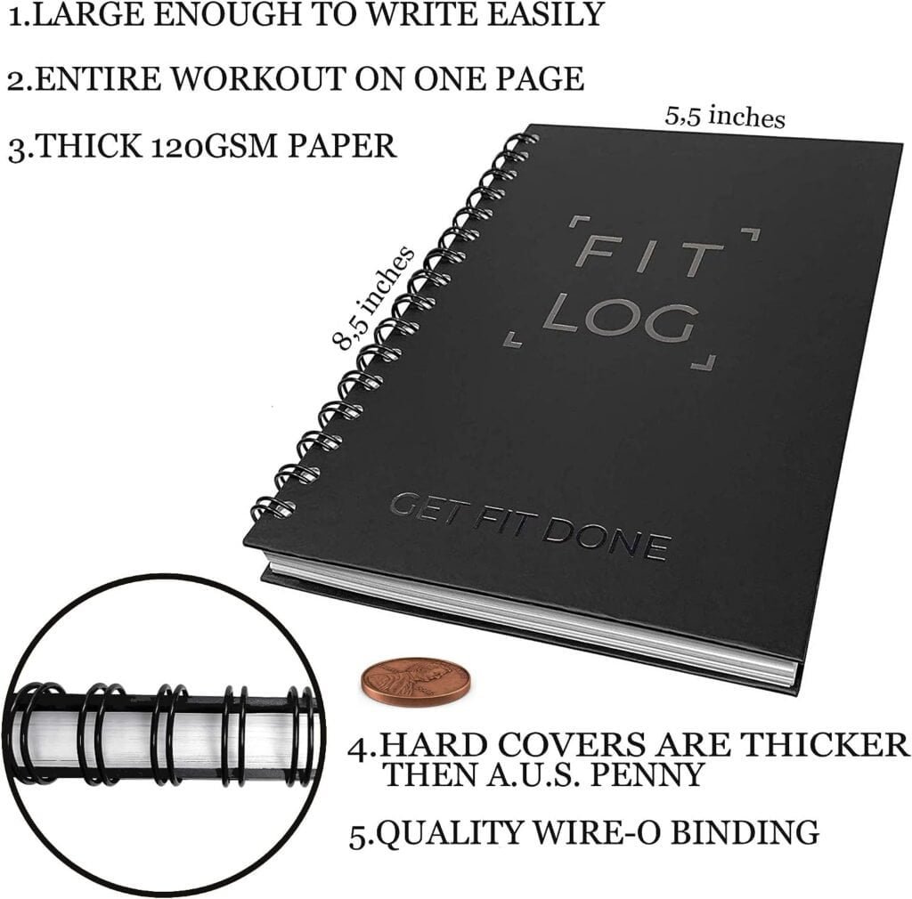 Cossac Fitness Journal  Workout Planner - Designed by Experts Gym Notebook, Workout Tracker,Exercise Log Book for Men Women