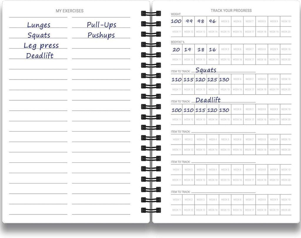 Cossac Fitness Journal  Workout Planner - Designed by Experts Gym Notebook, Workout Tracker,Exercise Log Book for Men Women