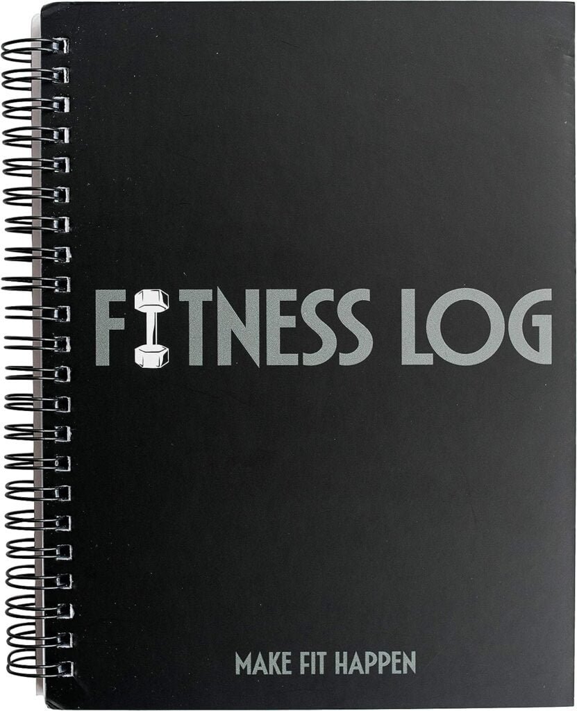 fitness journal workout planner for men women a6 sturdy workout log book to track gym home workouts black fitness planne 4