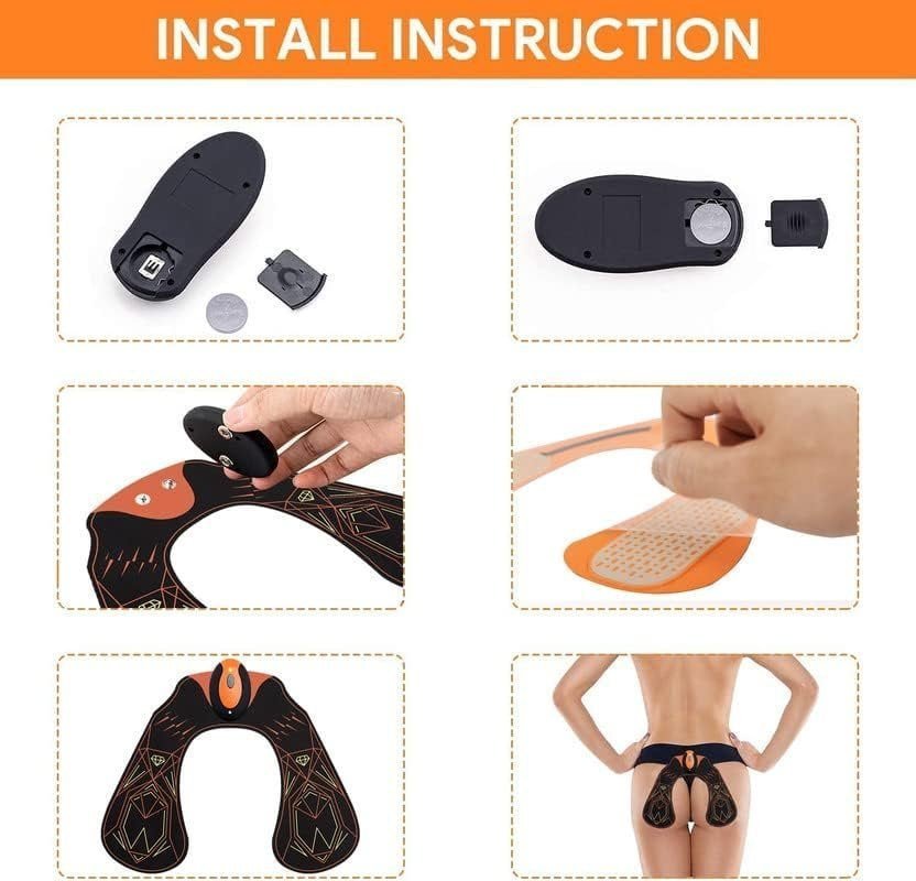 FOPIE Hips Trainer, ABS Stimulator Electronic Muscle Toner, Smart Wearable Butt Lifting Machine, Body Beauty Intelligent Wireless Fitness Apparatus for Men Women