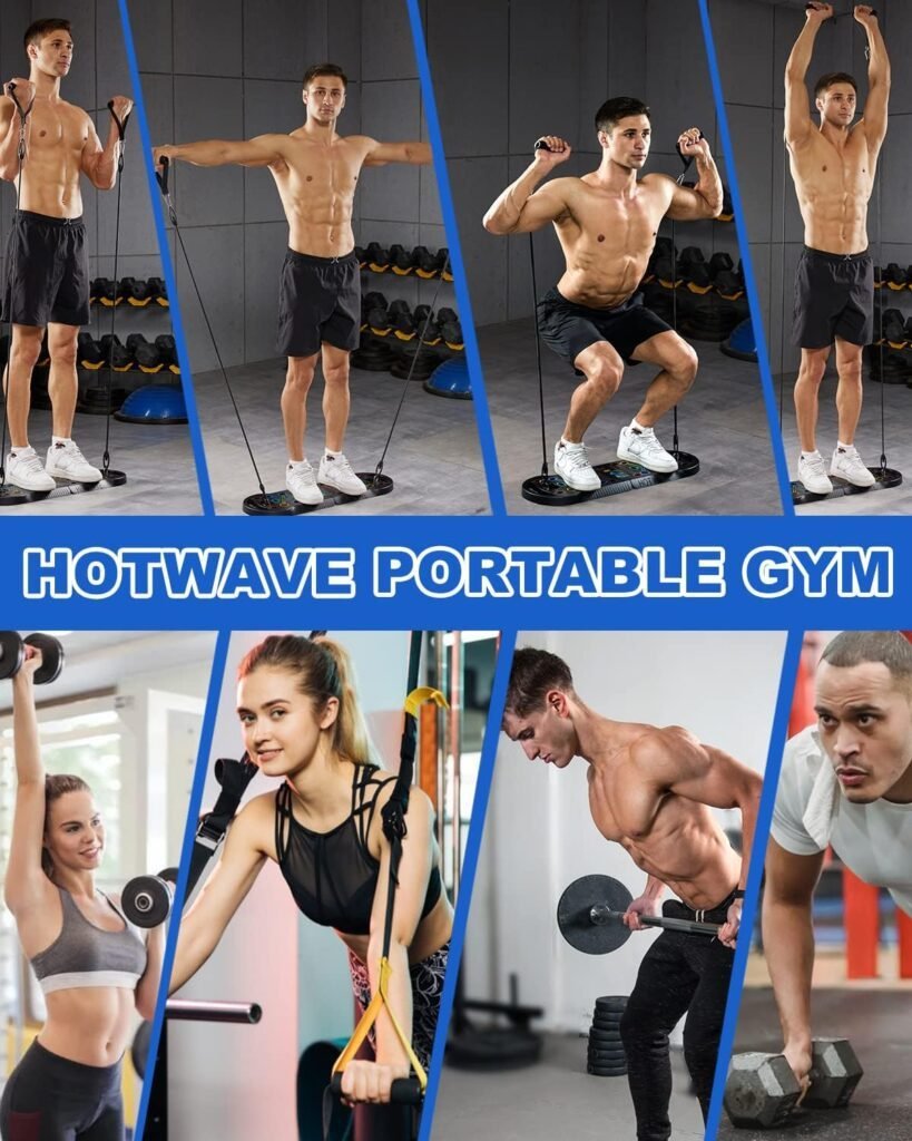 Hotwave 20 in 1 Push Up Board with Resistance Bands, Push Up Bar Fitness,Pushups Handle For Floor.Portable Home Gym Workout Equipment for Men and Women,Patent Pending.