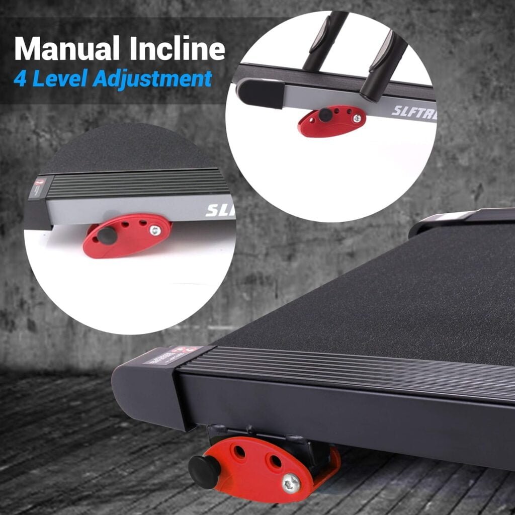 SereneLife Folding Treadmill - Foldable Home Fitness Equipment with LCD for Walking  Running - Cardio Exercise Machine - Preset and Adjustable Programs - Bluetooth Connectivity