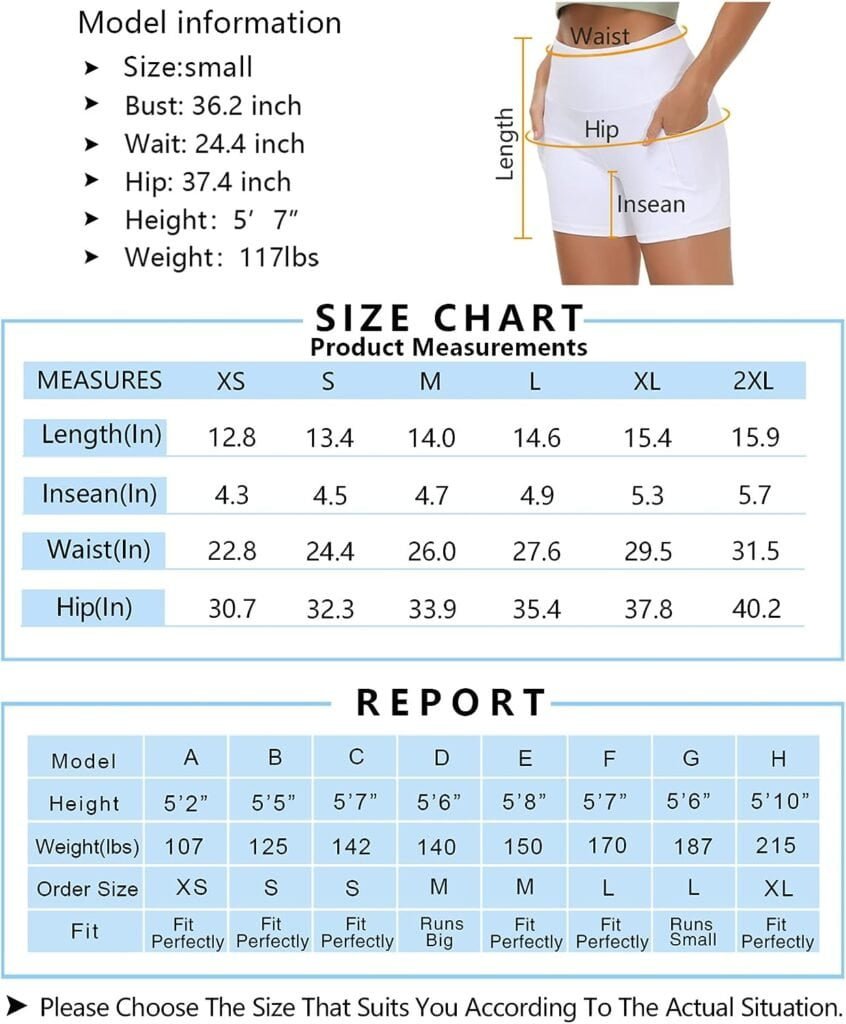 THE GYM PEOPLE High Waist Yoga Shorts for Womens Tummy Control Fitness Athletic Workout Running Shorts with Deep Pockets