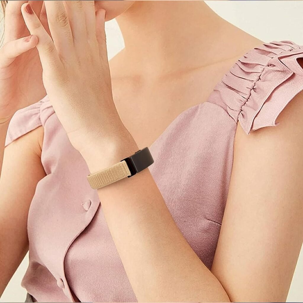 Vanjua for Fitbit Luxe Bands Women Men, Soft Nylon Adjustable Breathable Sport Wristband Replacement Strap Compatible with Fitbit Luxe Fitness Tracker