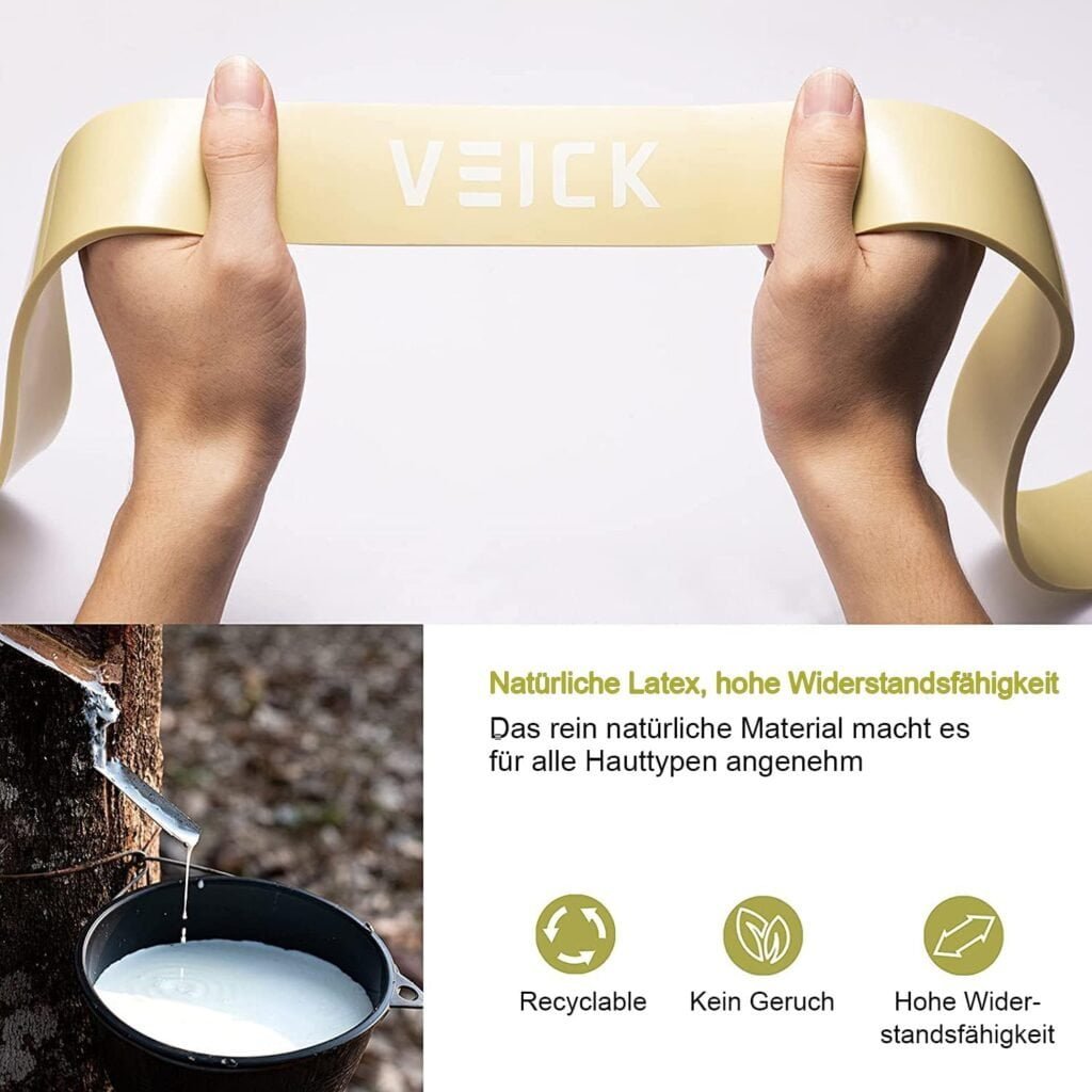 VEICK Resistance Bands for Working Out, Exercise Bands, Workout Bands, Pull Up Assistance Bands, Long Heavy Stretch Bands Set for Men and Women, Power Weight Gym at Home Fitness Equipment