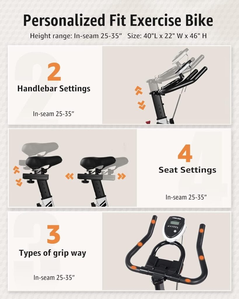 YOSUDA Indoor Cycling Bike/Magnetic Stationary Bike - Cycle Bike with Ipad Mount  Comfortable Seat Cushion