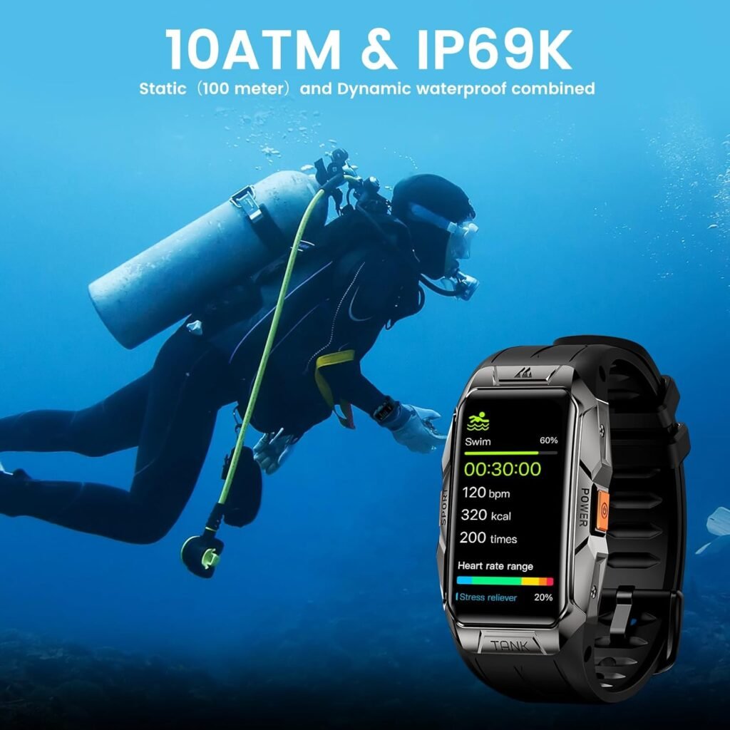 amaztim fitness tracker 100m waterproof review