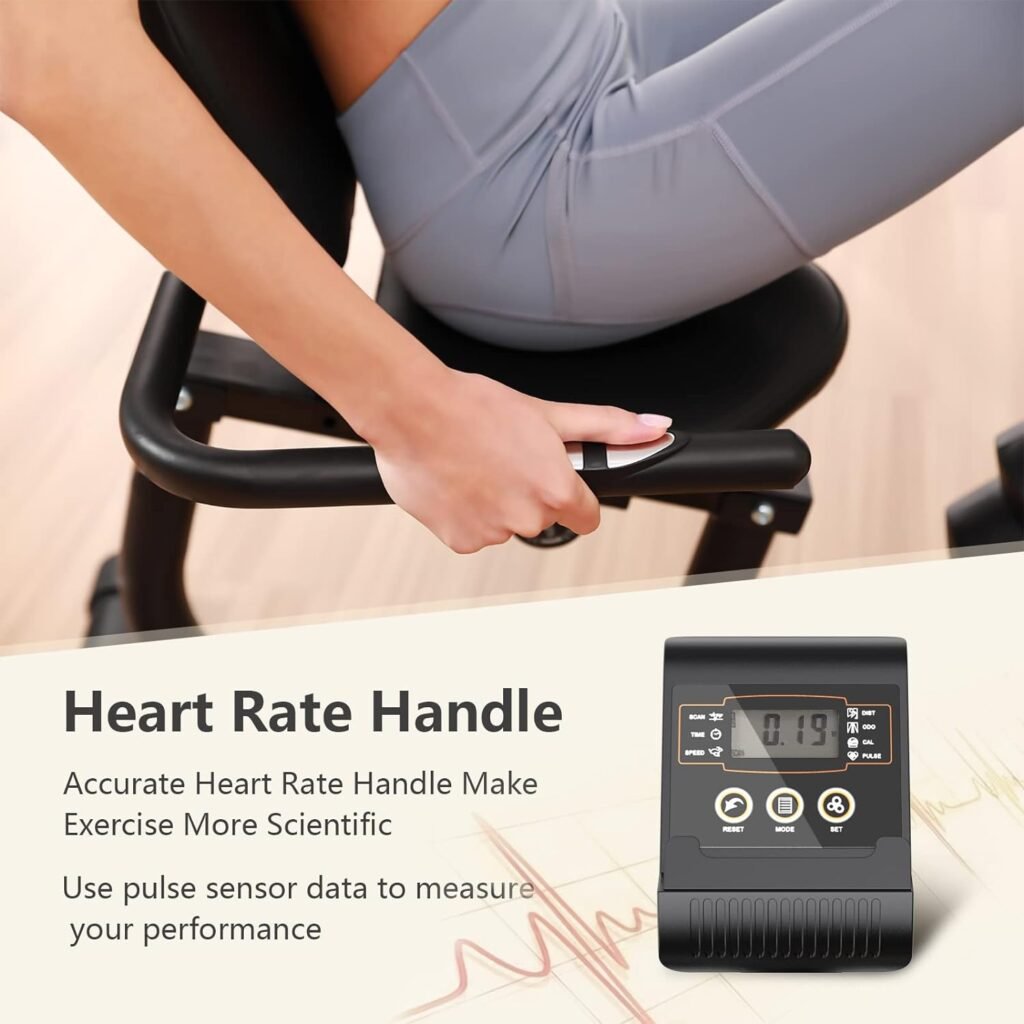 JEEKEE Recumbent Exercise Bike for Adults Seniors - Indoor Magnetic Cycling Fitness Equipment for Home Workout