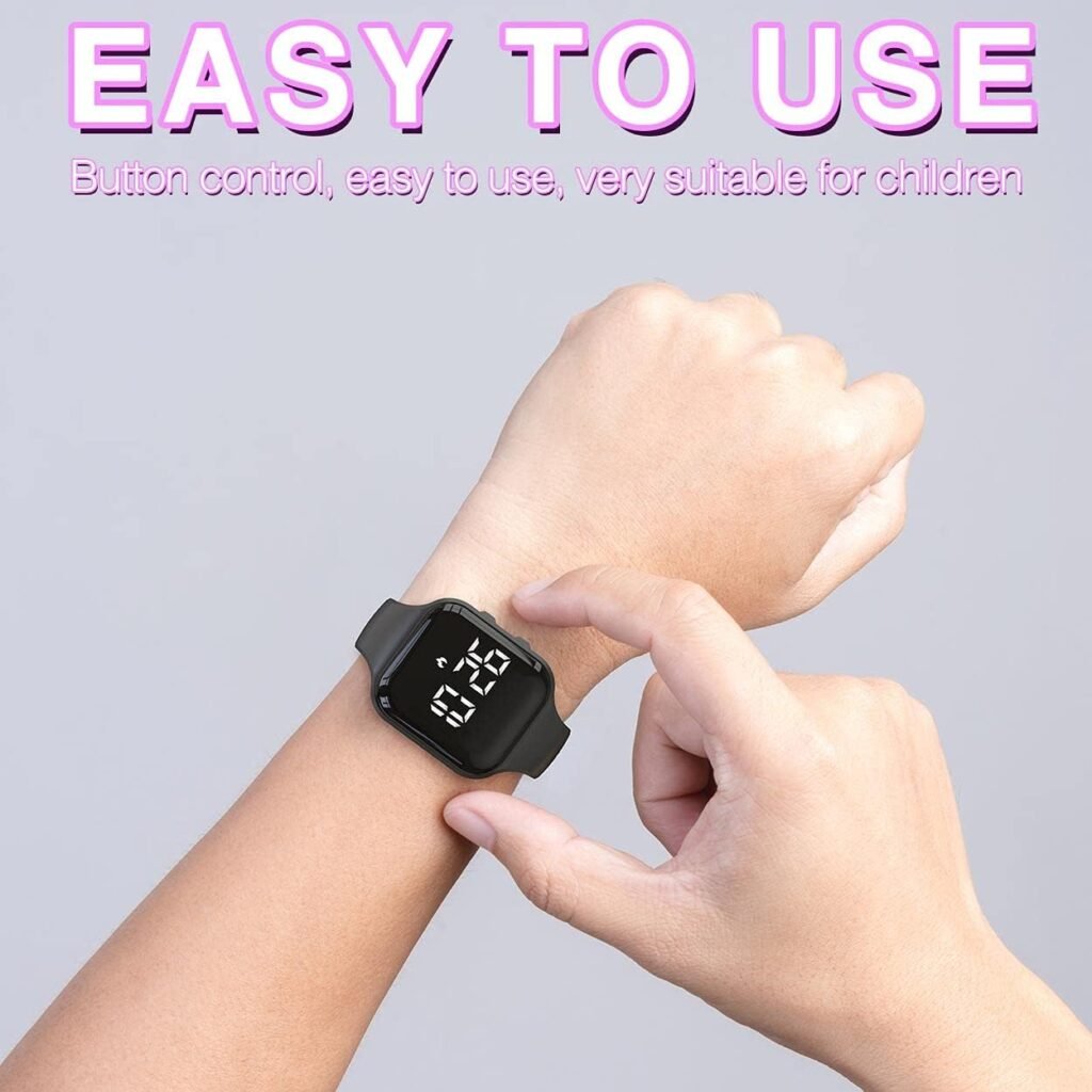 Non-Bluetooth Led Fitness Tracker Watch,Digital Pedometer Watch,with Step Counting/ Distance/ Calories/Stopwatch/Alarm Clock, Great Gift for Kids Teens Girls Boys Xmas