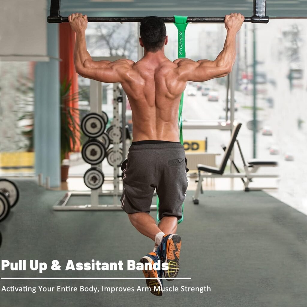 ROSAPOAR Resistance Bands, Pull Up Assist Bands - Workout Bands, Eexercise Bands, Long Resistance Bands Set for Working Out, Fitness, Training, Physical Therapy for Men Women